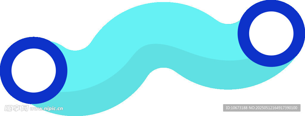 藍色波浪環(huán)形圖標設計