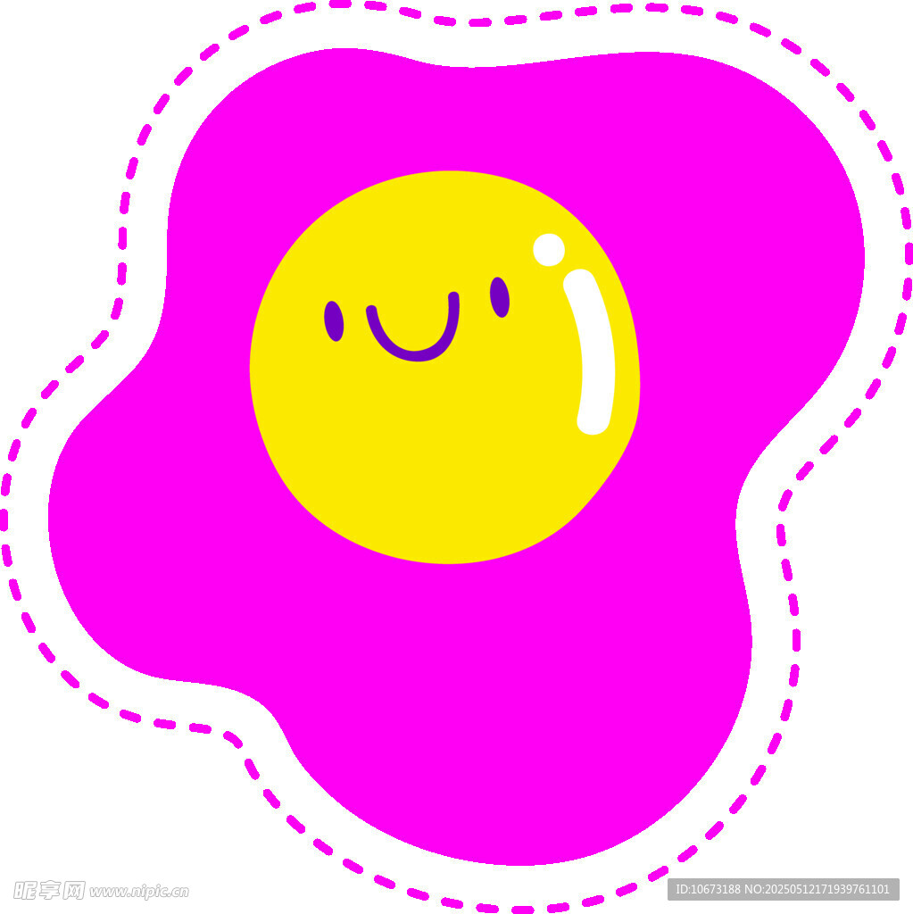 粉色笑臉卡通圖案