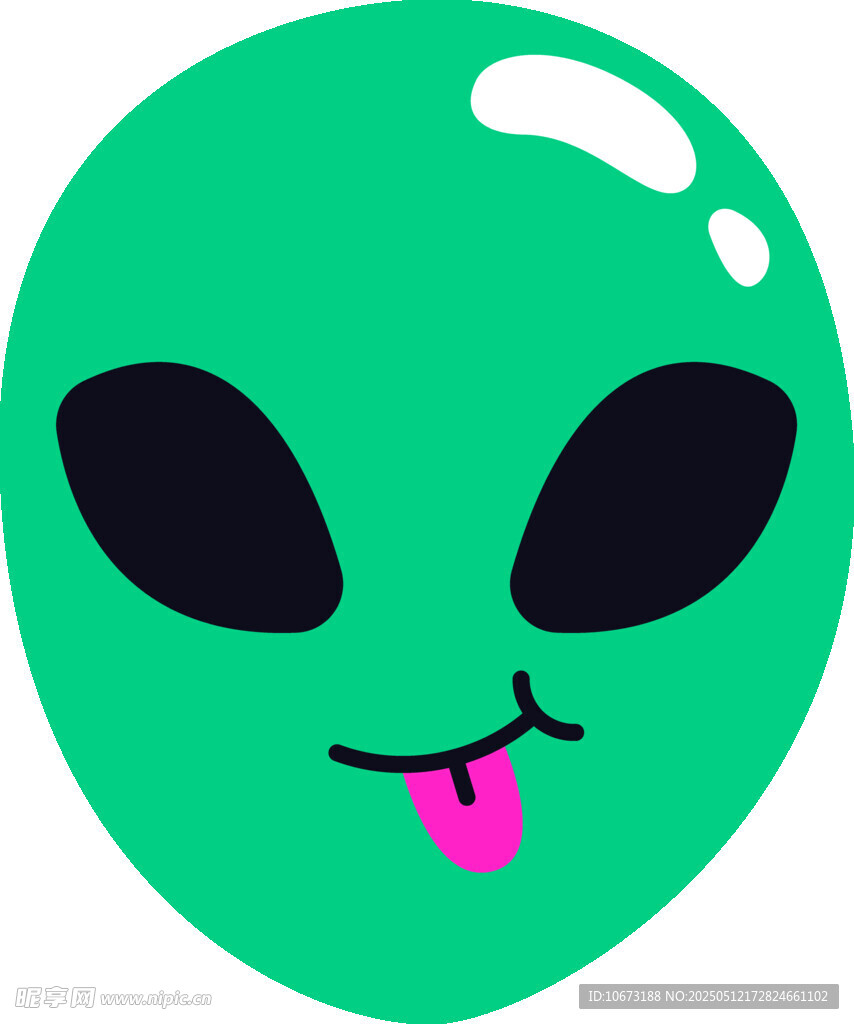 俏皮外星人臉形象