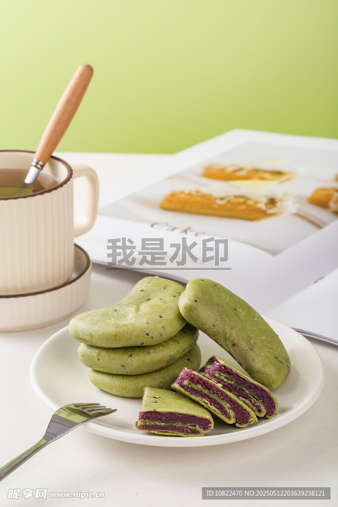 奇亞籽抹茶紫薯芋泥餅