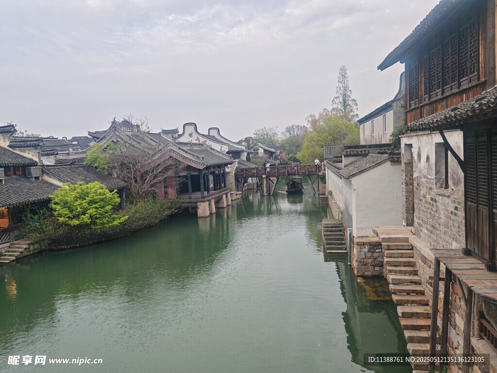 江南水鄉古河道風景