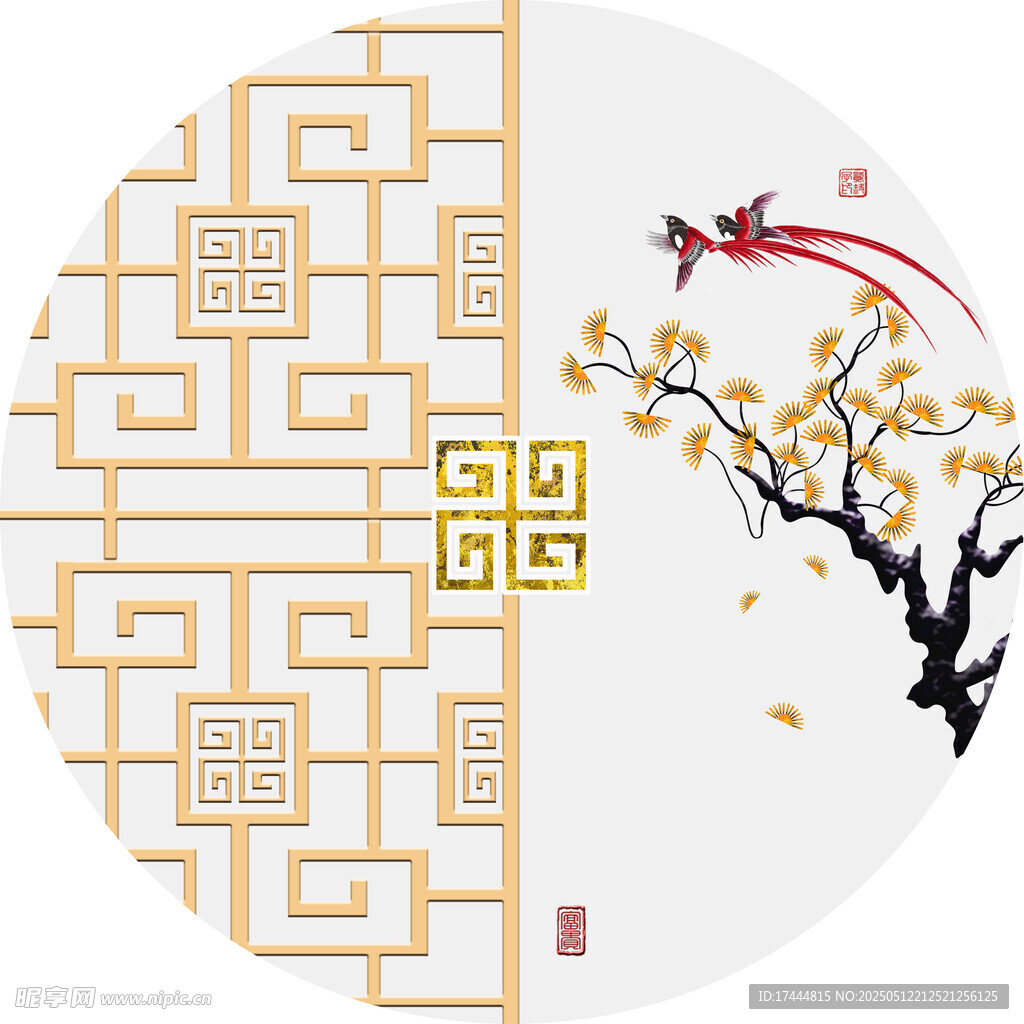 中式窗花鏤空玄關裝飾畫