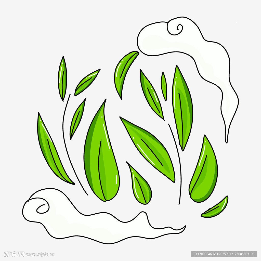 綠葉環(huán)繞的抽象圖案
