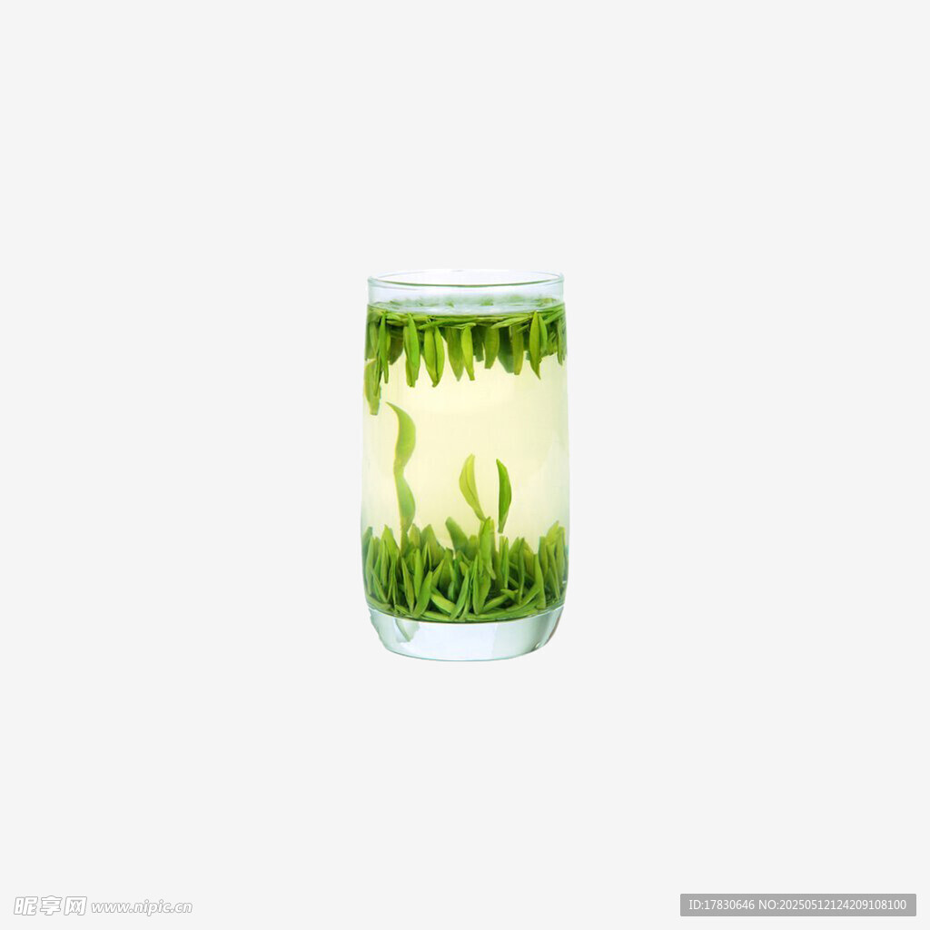綠色清新玻璃花瓶插畫