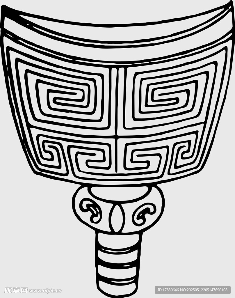 古代青銅紋飾鐘形器物