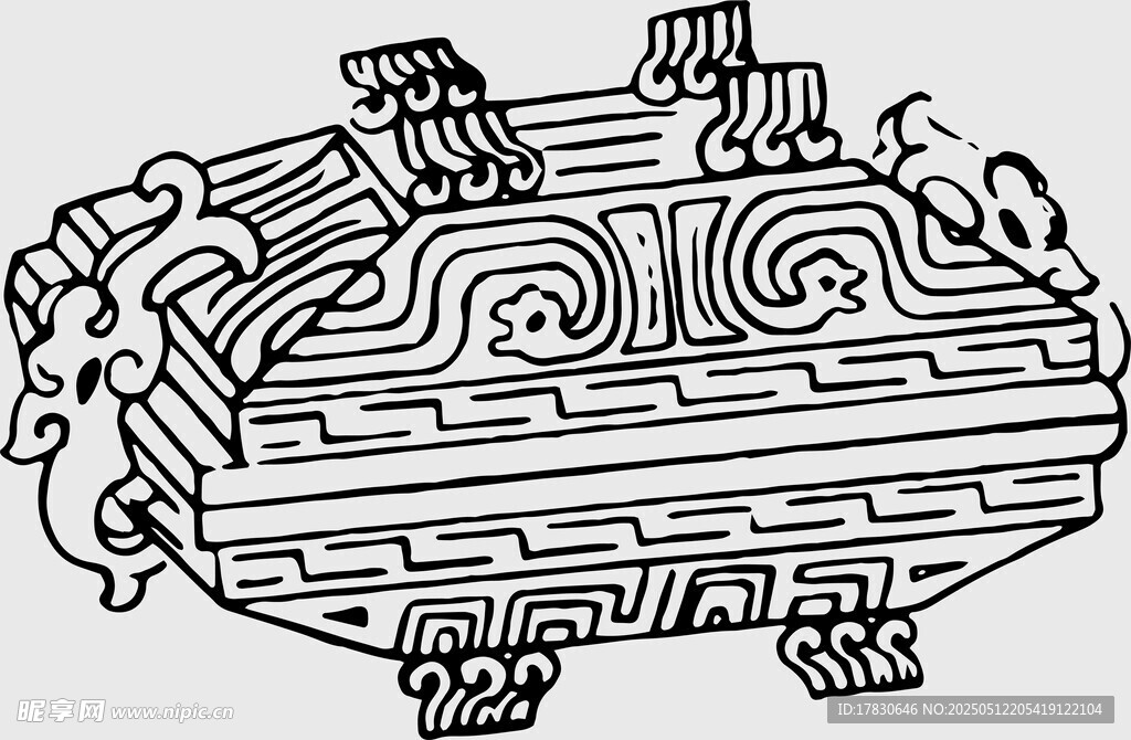古代精美紋飾青銅方彝
