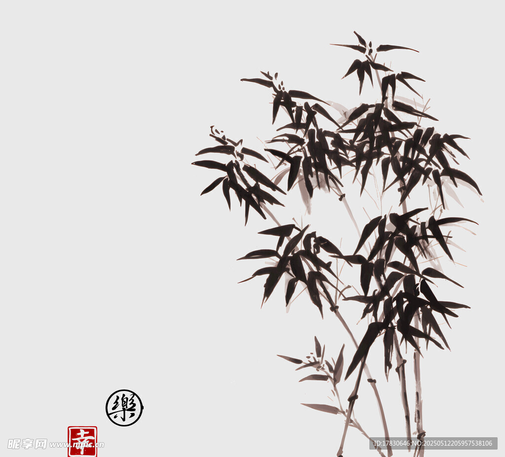 水墨風竹子圖