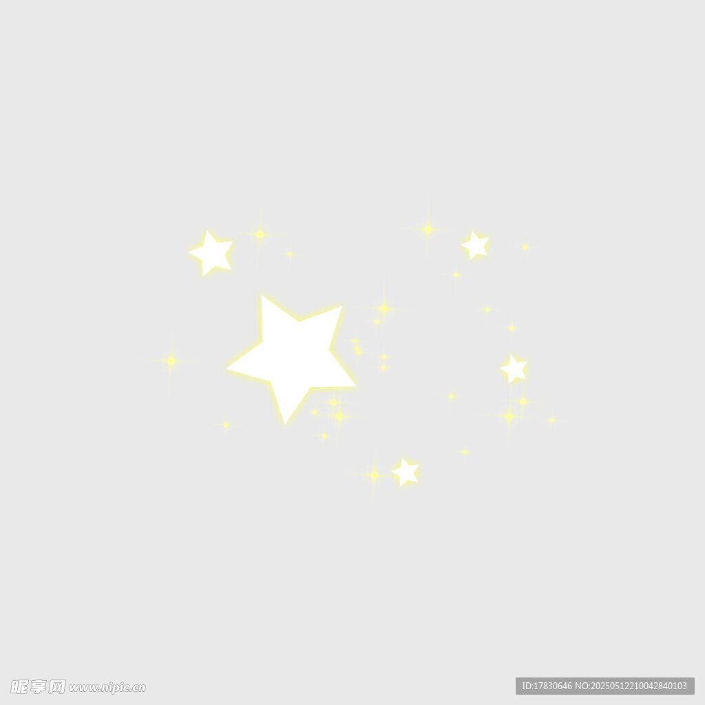 閃爍的星星裝飾元素