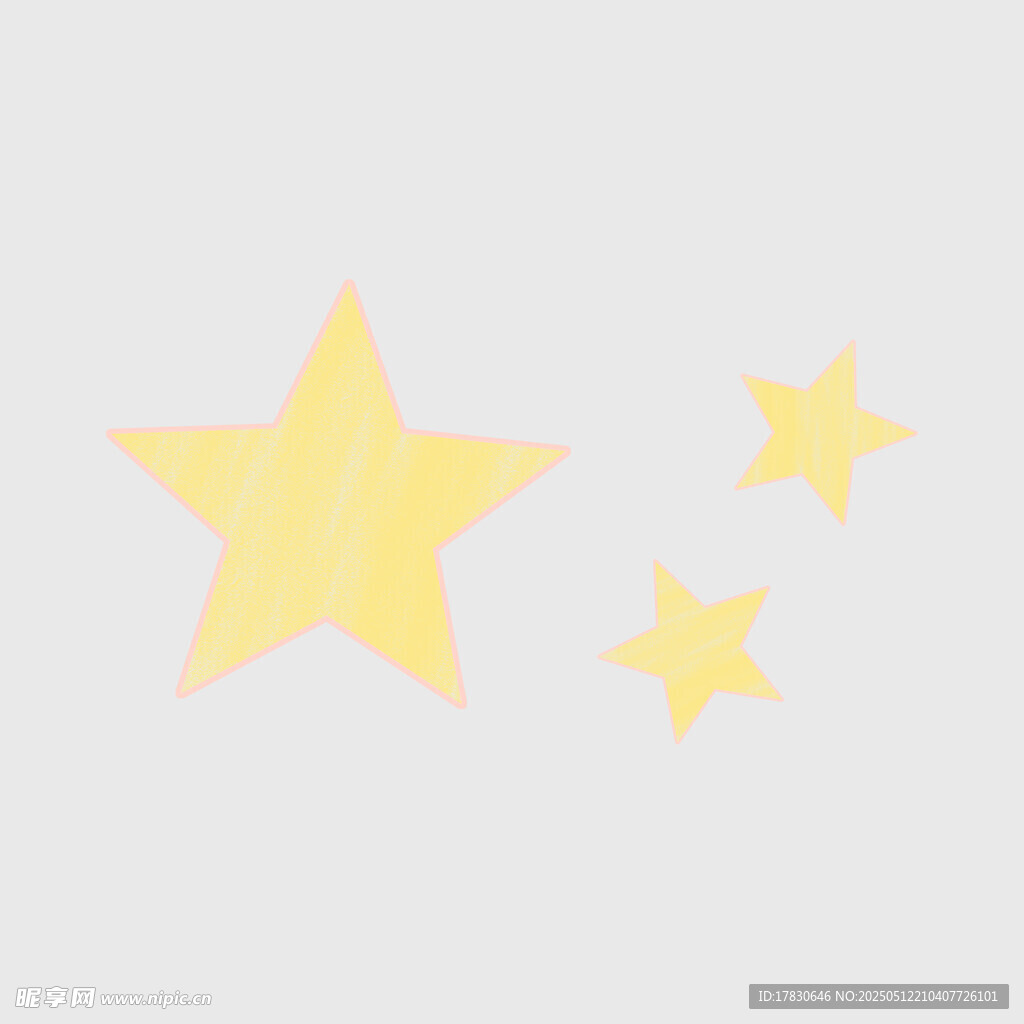 三顆黃色星星圖案