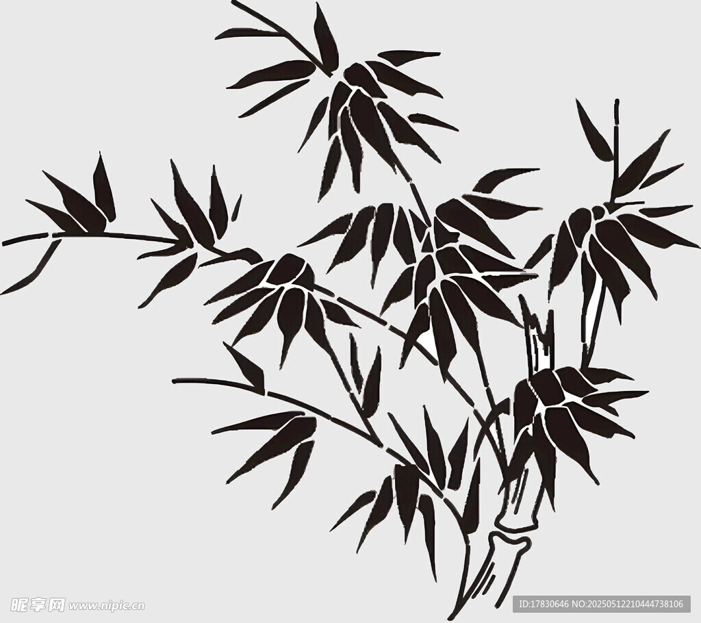 水墨風(fēng)竹子圖案