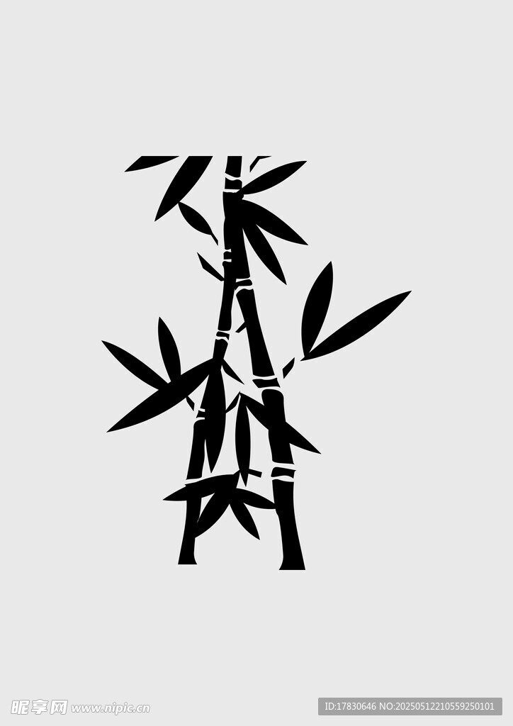 水墨風(fēng)竹子圖案