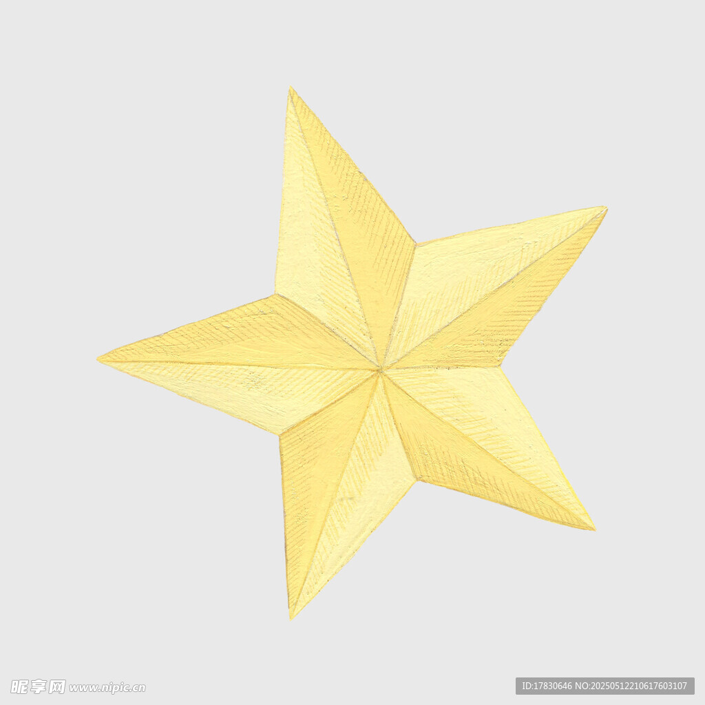 金色五角星裝飾圖案