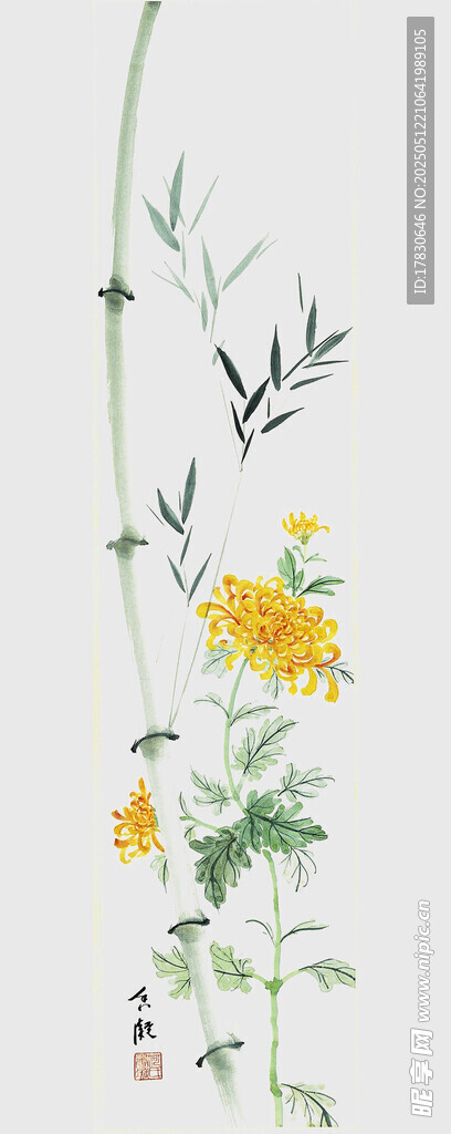 水墨花卉圖