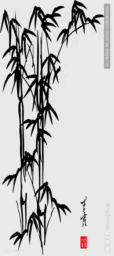 水墨風竹子圖