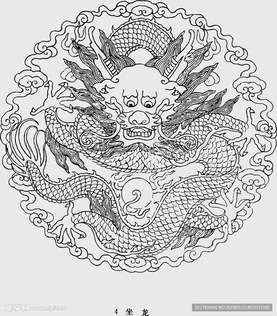 傳統(tǒng)龍紋圖案設(shè)計(jì)