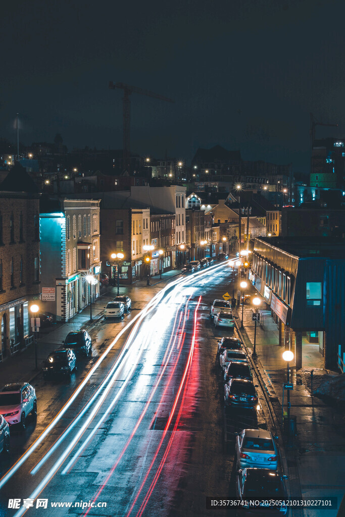 城市夜景車流光影之美