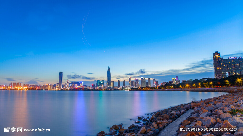 城市夜景下的美麗橋梁