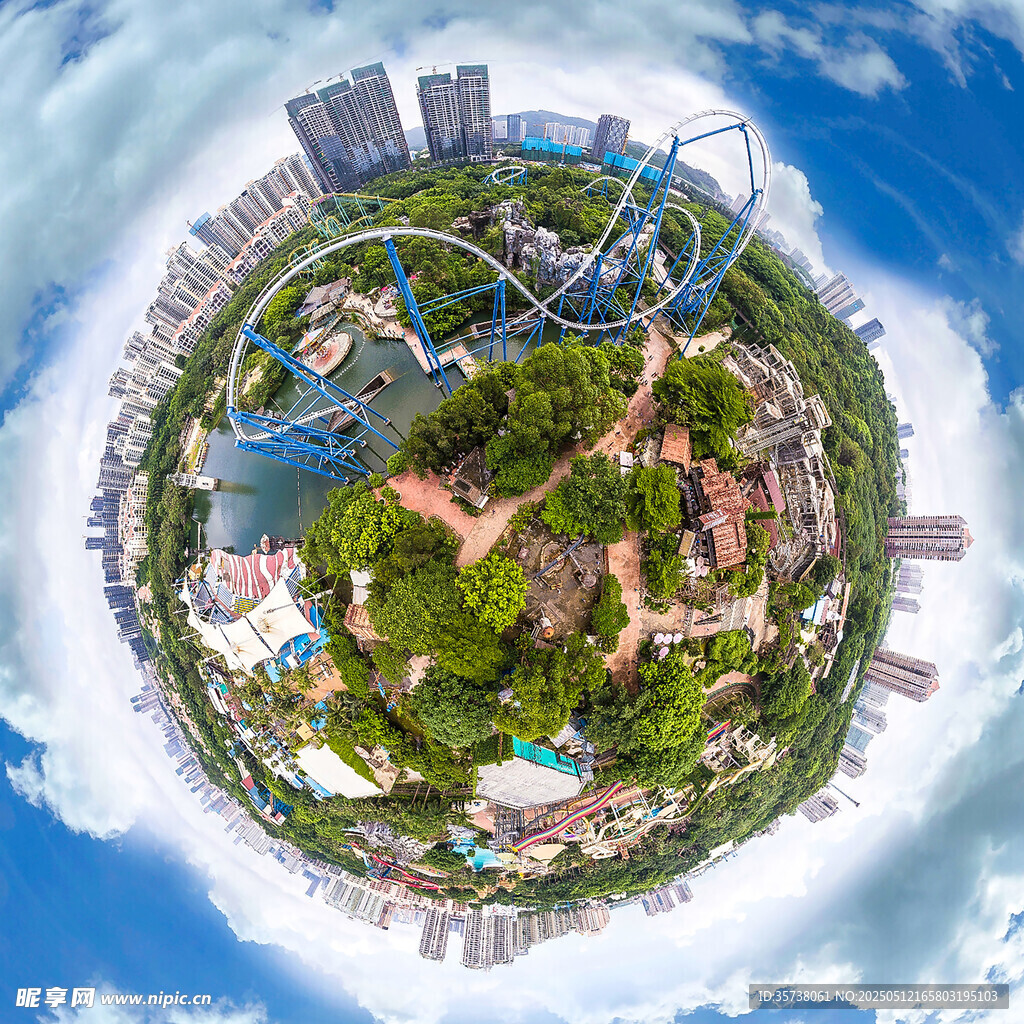 夢幻游樂園全景俯瞰圖