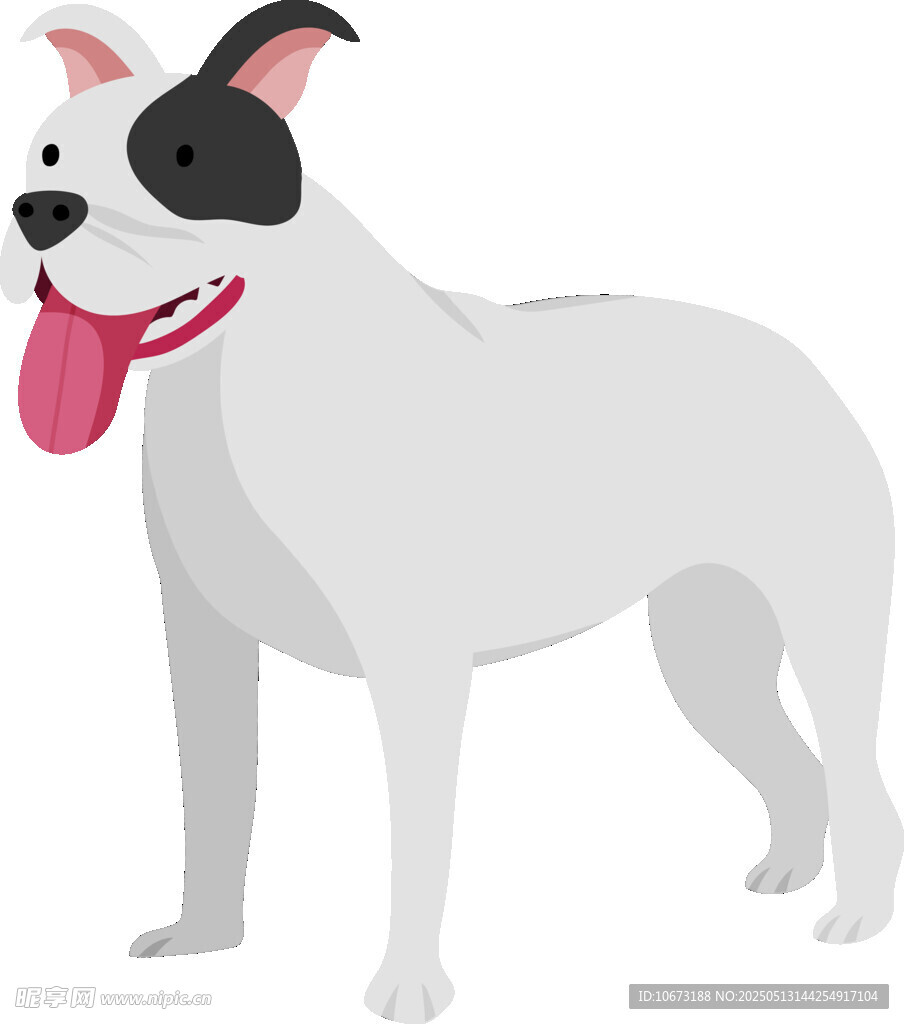 可愛斗牛犬卡通形象