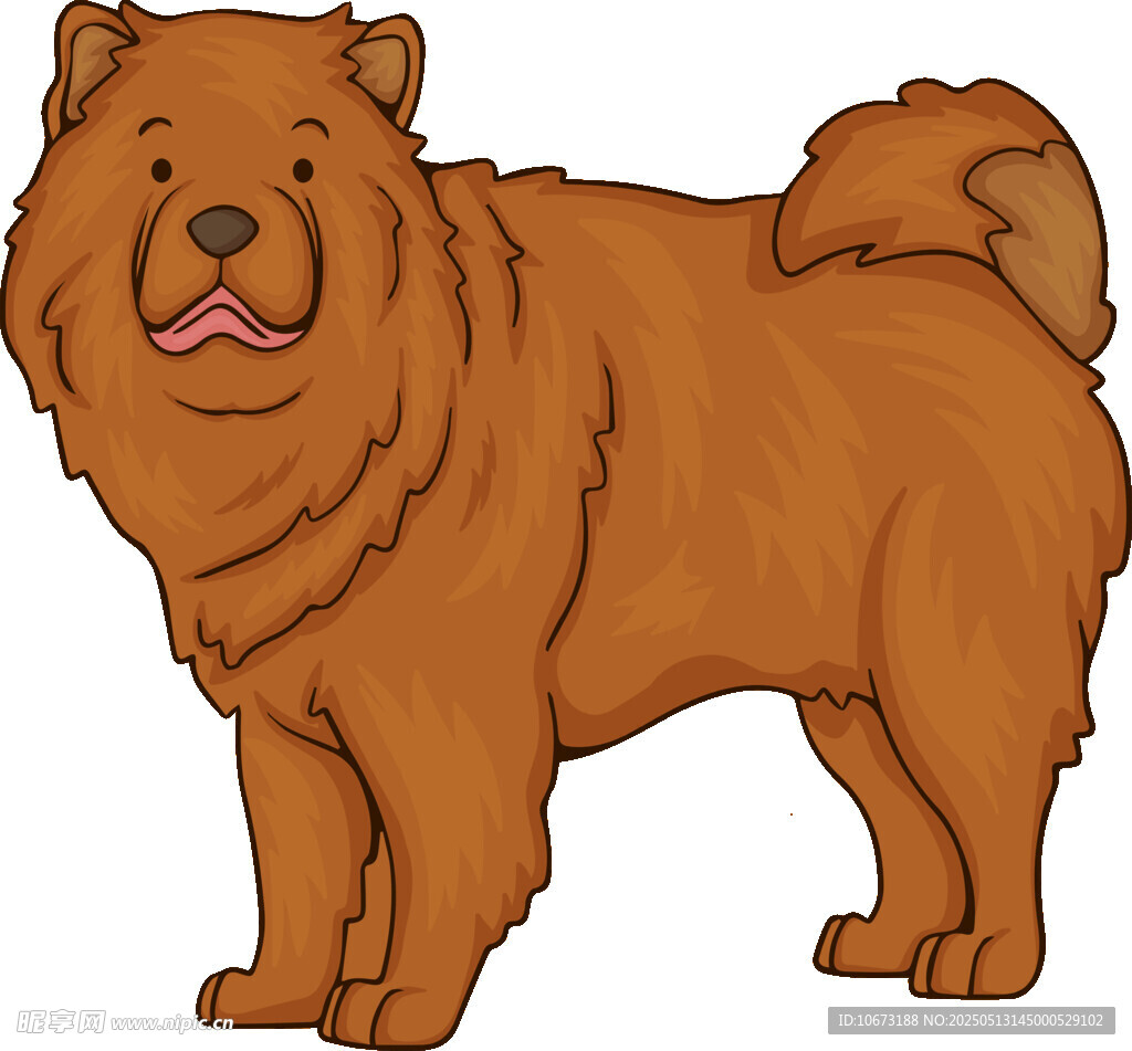 可愛松獅犬卡通形象