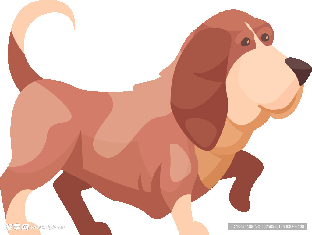 奔跑的棕色獵犬