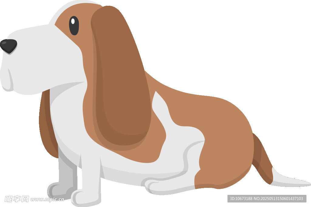 坐著的短腿獵犬