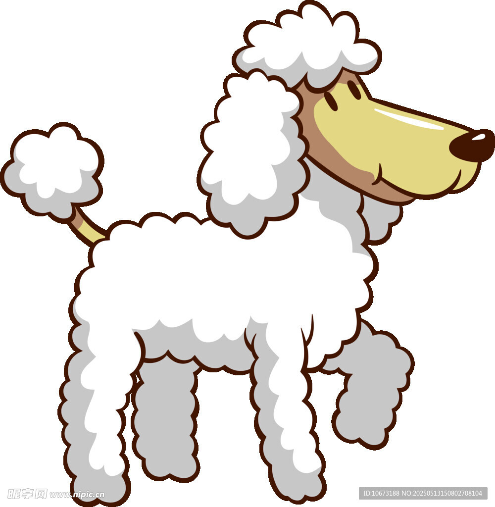 可愛貴賓犬卡通形象