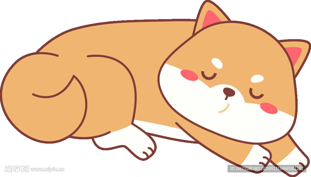 熟睡的可愛柴犬