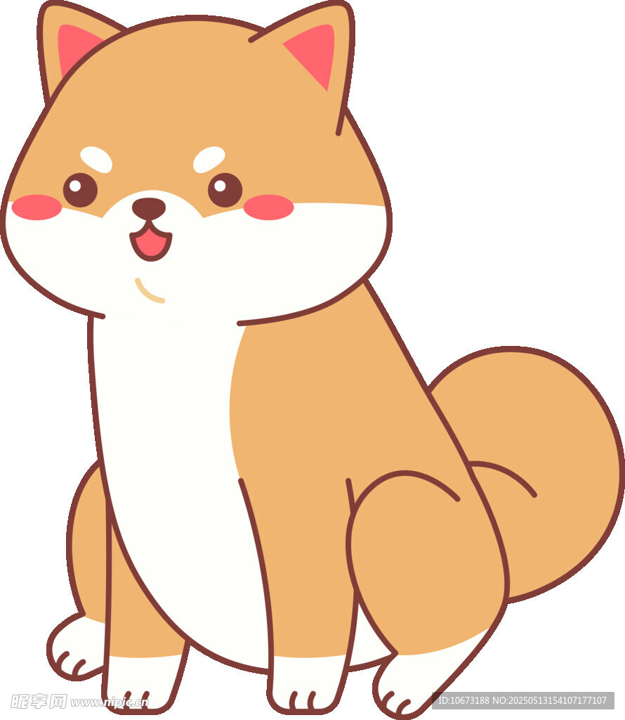 可愛柴犬卡通形象