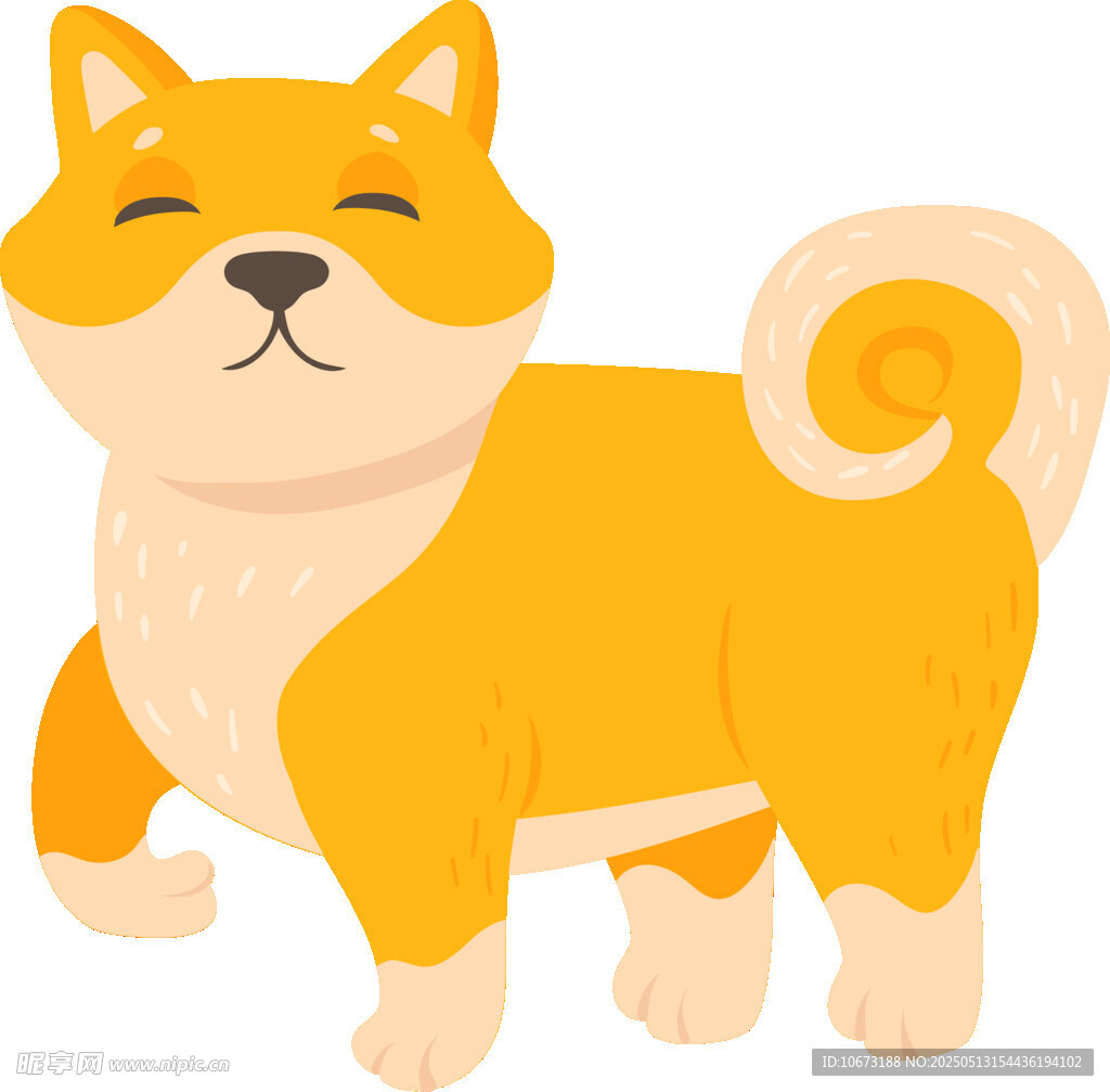 可愛柴犬卡通形象