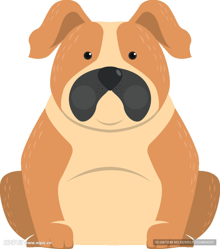 坐著的可愛斗牛犬