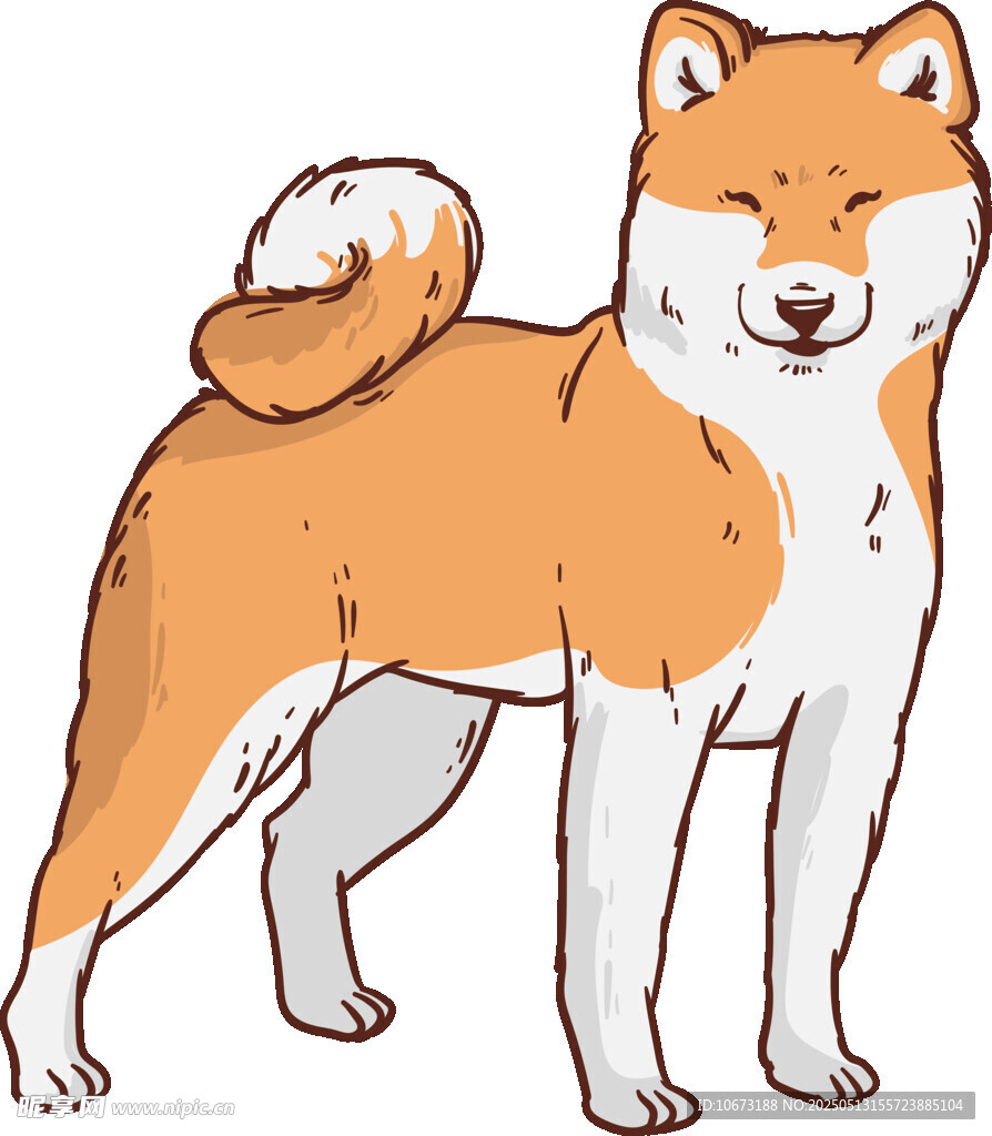 可愛柴犬插畫形象