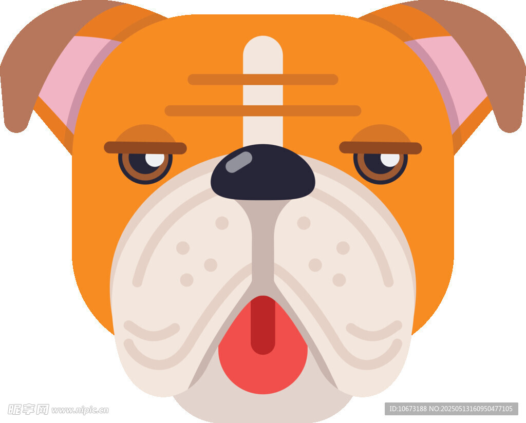 可愛斗牛犬頭像