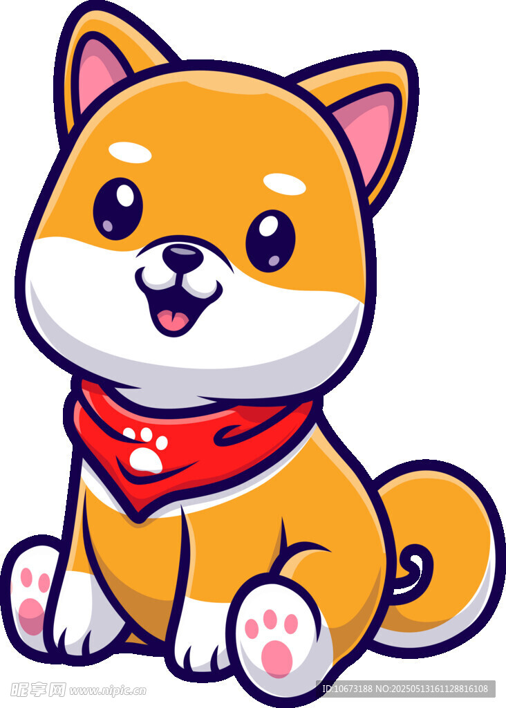可愛柴犬卡通形象
