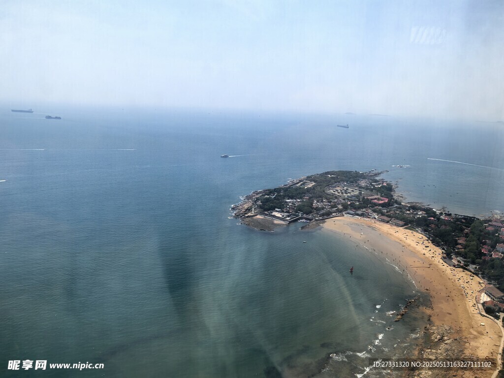 海邊美麗景致俯瞰視角