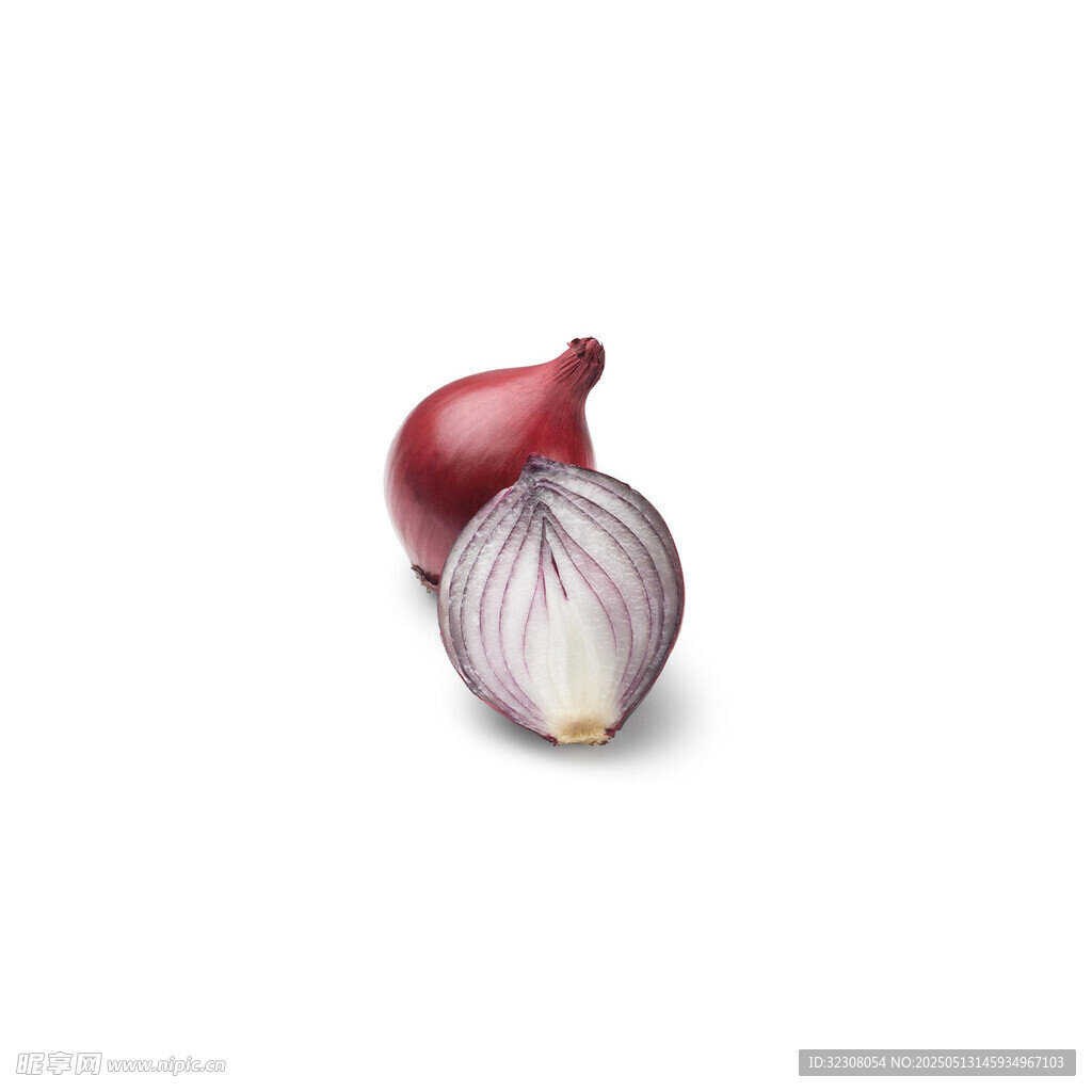兩顆紅洋蔥特寫