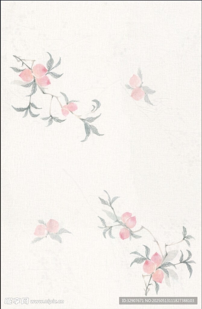 桃樹數碼印花