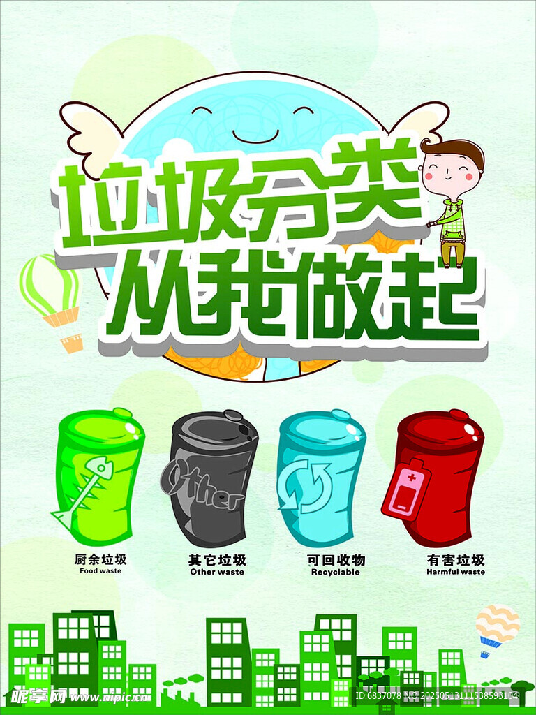 垃圾分類 從我做起宣傳圖