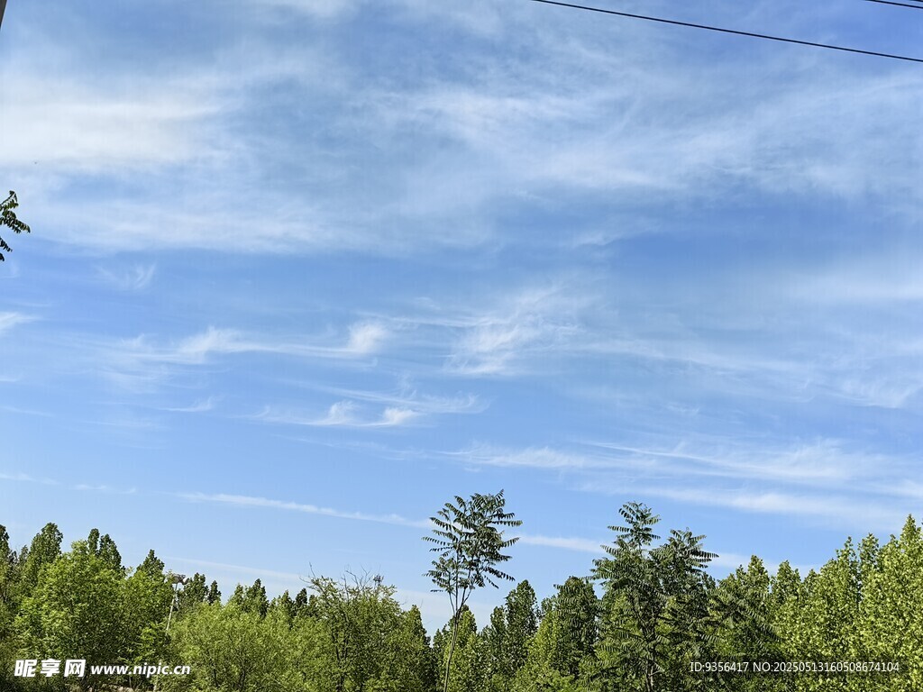 藍(lán)天綠樹風(fēng)景圖