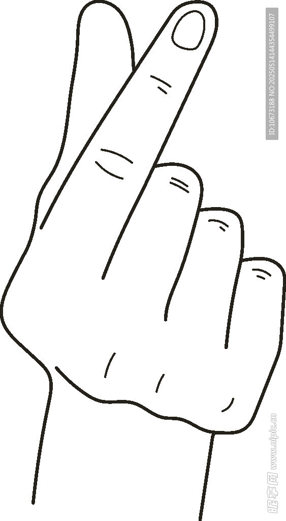手勢(shì)比耶簡(jiǎn)筆畫(huà)