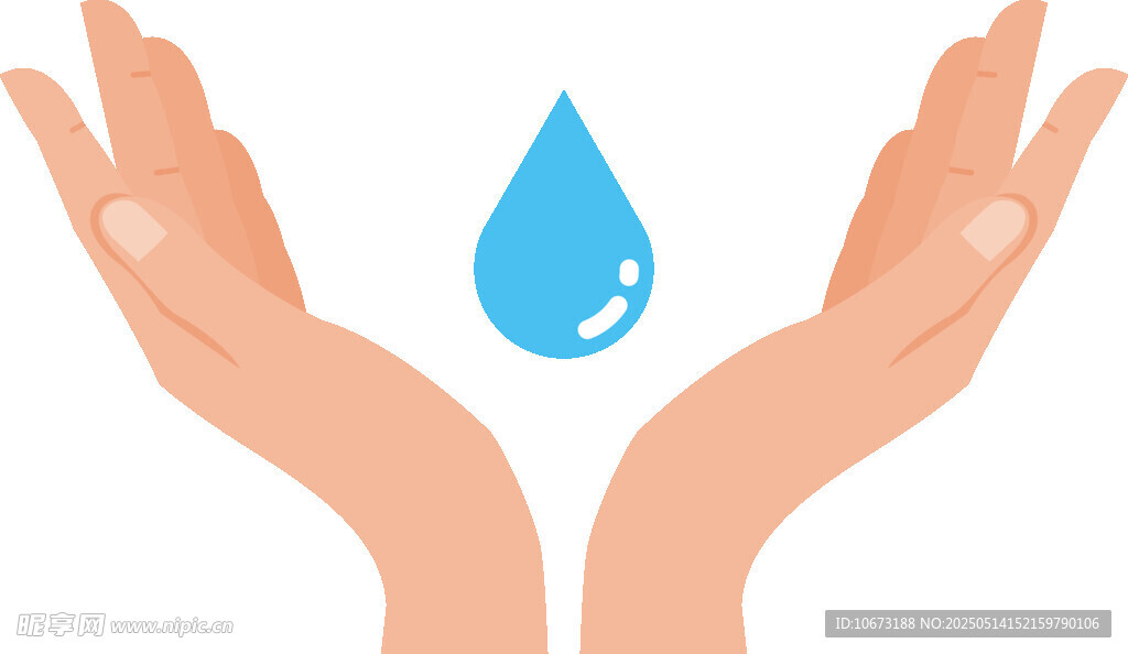 雙手捧水滴 呵護水資源