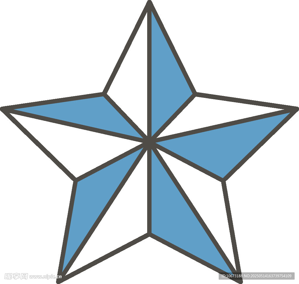 藍白五角星圖案設計