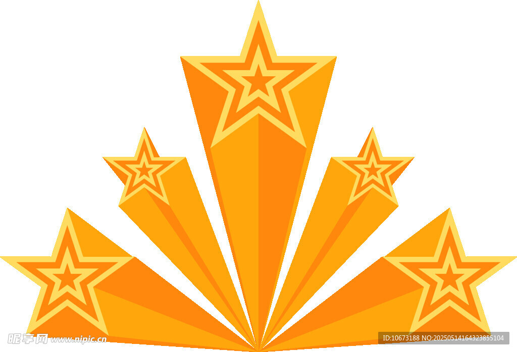閃耀五角星圖標(biāo)設(shè)計(jì)元素