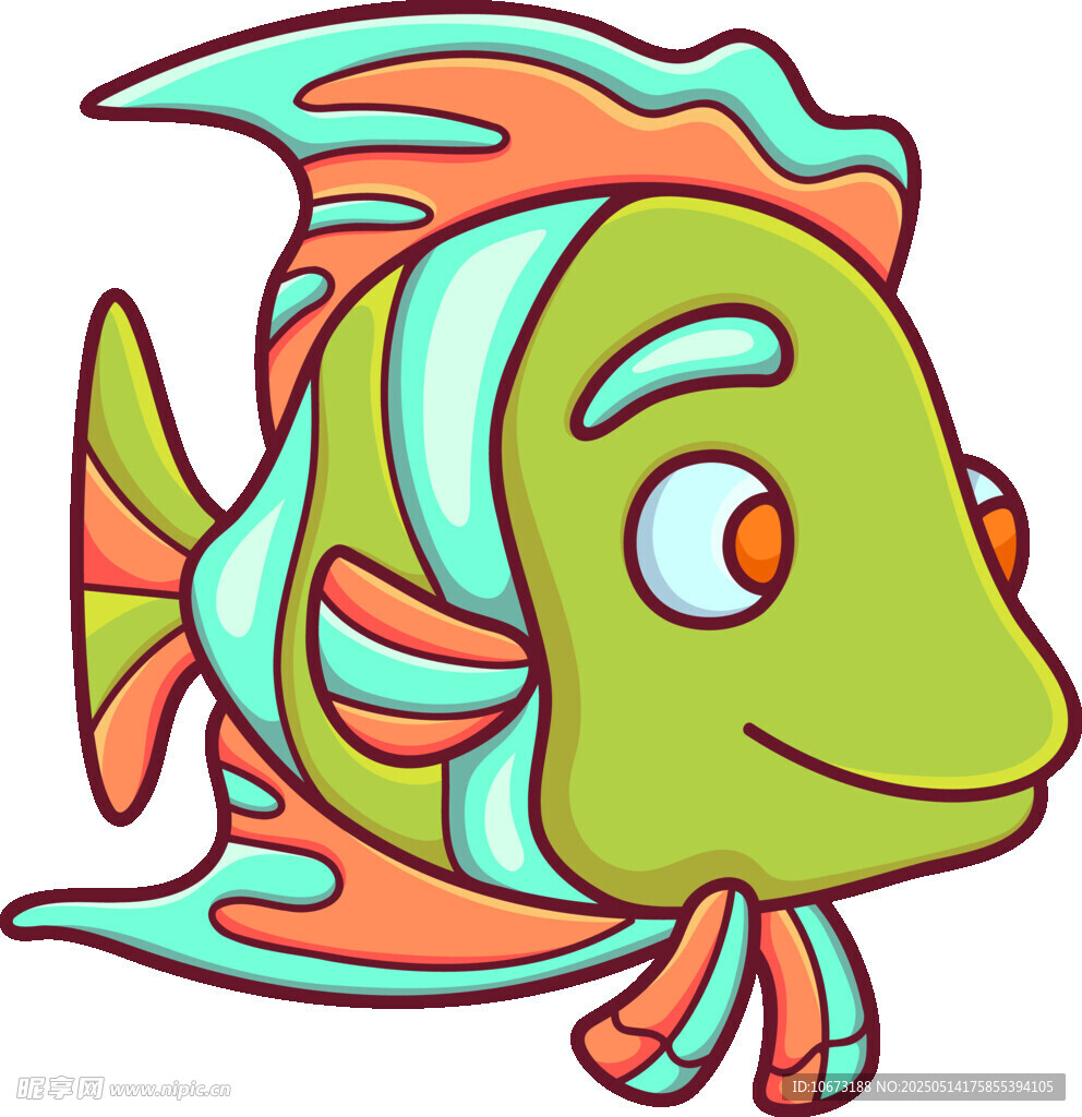 彩色卡通小魚(yú)形象