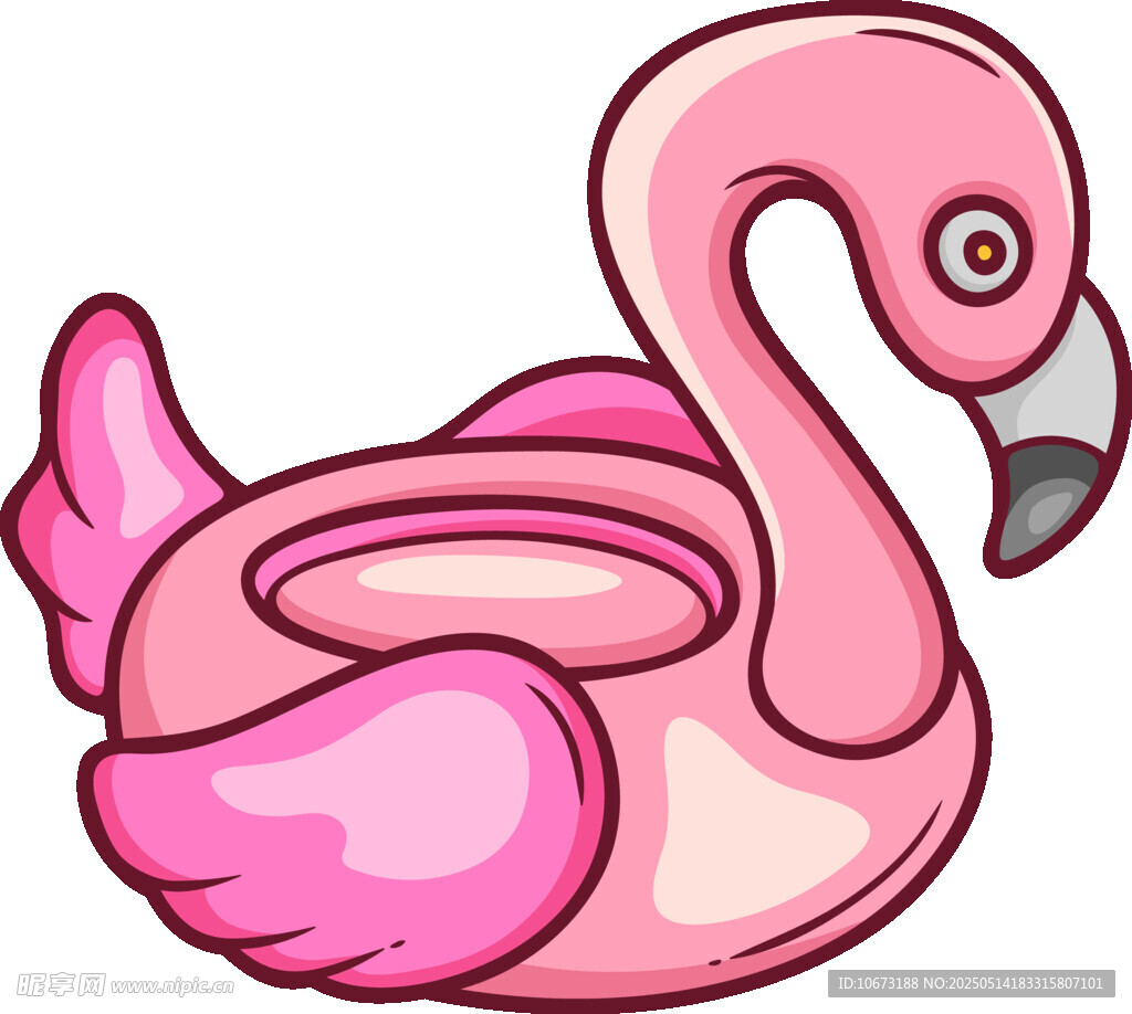 粉色火烈鳥充氣游泳圈