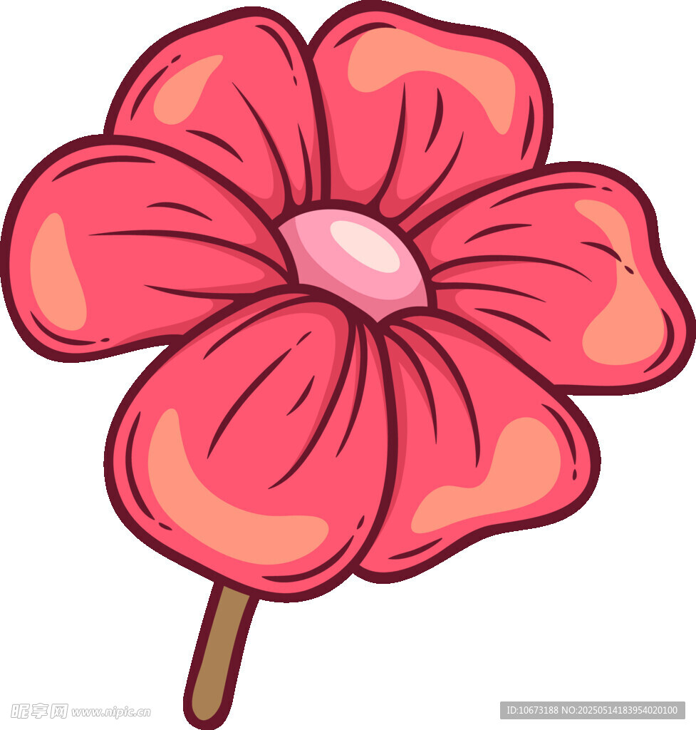 粉色花朵插畫(huà)