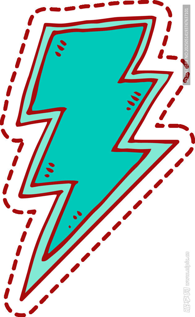 藍(lán)色閃電形狀卡通圖標(biāo)