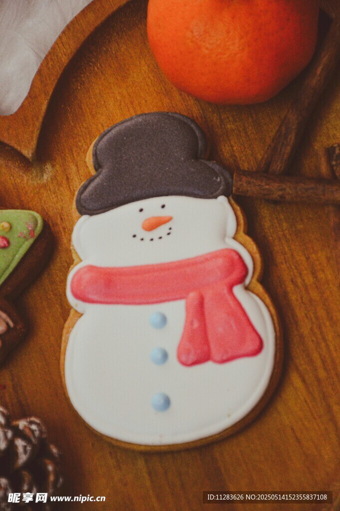 可愛雪人造型圣誕姜餅
