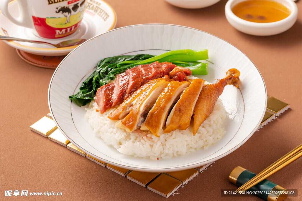 豉油雞雙拼飯