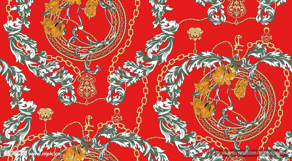 紅色中式傳統(tǒng)花紋圖案